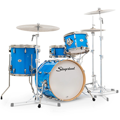SLINGERLAND Studio King Outfit Lunar Blue Lacquer 4 Parça (18B/12T/14F/14S) Akustik Davul Seti
