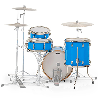 SLINGERLAND Studio King Outfit Lunar Blue Lacquer 4 Parça (18B/12T/14F/14S) Akustik Davul Seti