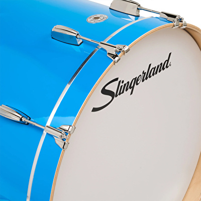 SLINGERLAND Studio King Outfit Lunar Blue Lacquer 4 Parça (18B/12T/14F/14S) Akustik Davul Seti