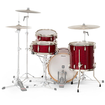 SLINGERLAND Studio King Outfit Royal Crimson Lacquer 4 Parça (18B/12T/14F/14S) Akustik Davul Seti