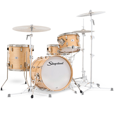 SLINGERLAND Studio King Outfit Ventura Sand Lacquer 4 Parça (18B/12T/14F/14S) Akustik Davul Seti