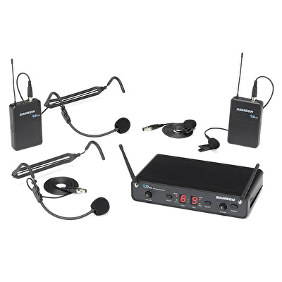 SAMSON SWC288PRES-I CR288 2 Kanal UHF Telsiz Yaka ve Headset Mikrofon Sistemi(518-566MHz)