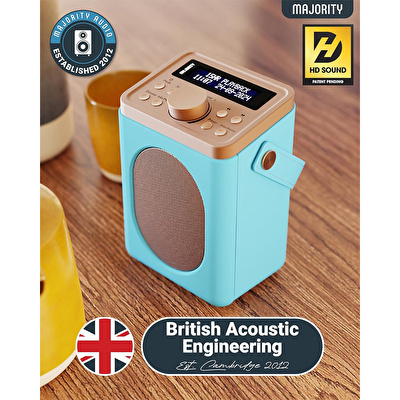 Majority Little Shelford - Mavi Taşınabilir DAB/FM Radyo Bluetooth Hoparlör