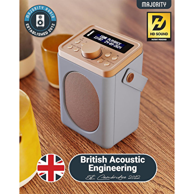 Majority Little Shelford - Gri Taşınabilir DAB/FM Radyo Bluetooth Hoparlör