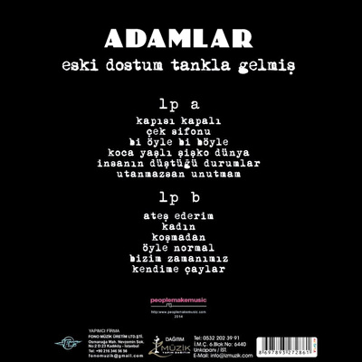 Adamlar - Eski Dostum Tankla Gelmiş (Renkli Plak)