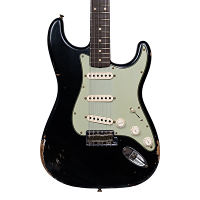 Fender Custom Shop 1960 Stratocaster Relic Black Elektro Gitar