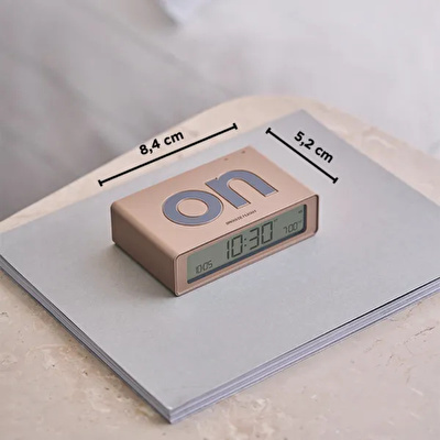 LEXON Flip Mini Şarj Edilebilir Alarm Saat Dore
