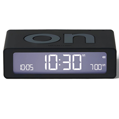 LEXON Flip Mini Şarj Edilebilir Alarm Saat Siyah