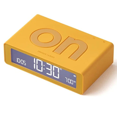 LEXON Flip Mini Şarj Edilebilir Alarm Saat Sarı
