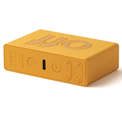 LEXON Flip Mini Şarj Edilebilir Alarm Saat Sarı