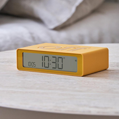 LEXON Flip Mini Şarj Edilebilir Alarm Saat Sarı