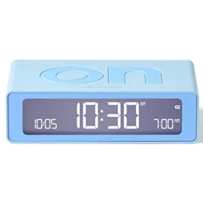 LEXON Flip Mini Şarj Edilebilir Alarm Saat Açık Mavi