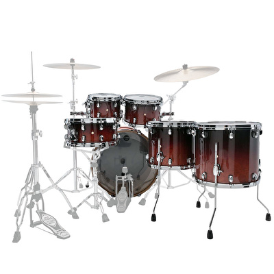 TAMA MBS52RZS-DCF Starclassic Performer Dark Cherry Fade 5 Parça (22B/10T/12T/14F/16F) Akustik Davul Seti