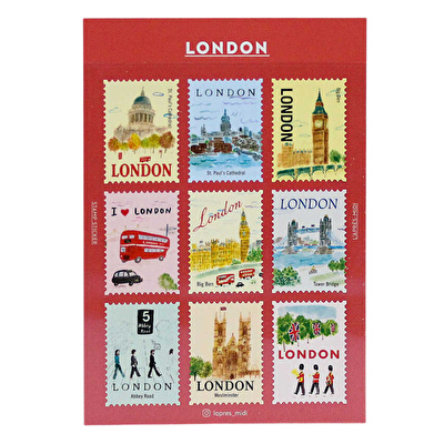 L'APRES-MIDI- Posta Pulu Sticker - London 1 (9'lu Paket)