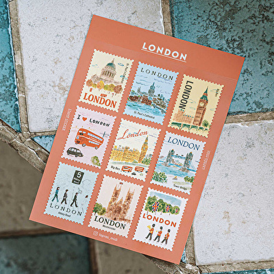 L'APRES-MIDI- Posta Pulu Sticker - London 1 (9'lu Paket)