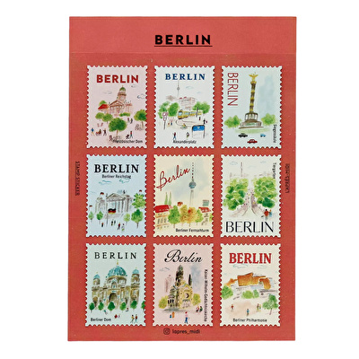 L'APRES-MIDI- Posta Pulu Sticker - Berlin 1 (9'lu Paket)