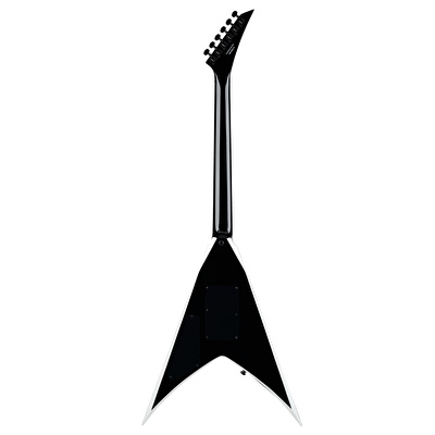 Jackson Pro Serisi Wes Borland King V Abanoz Klavye Black w White Bevels Elektro Gitar