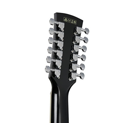 IBANEZ AJ7012M1E-BK 12 Telli Elektro Akustik Gitar