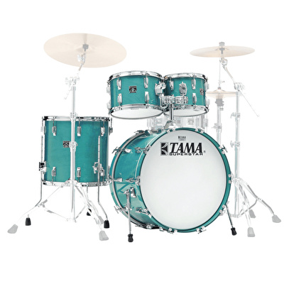 TAMA SU42RS-AQM Superstar 50. Yıl Limited Reissue Aqua Marine 4 Parça (22B/10T/12T/16F) Akustik Davul Seti