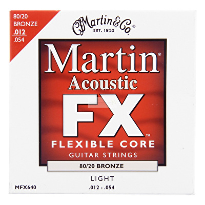 Martin MFX640 Flexible Core FX 12-54 Akustik Gitar Teli
