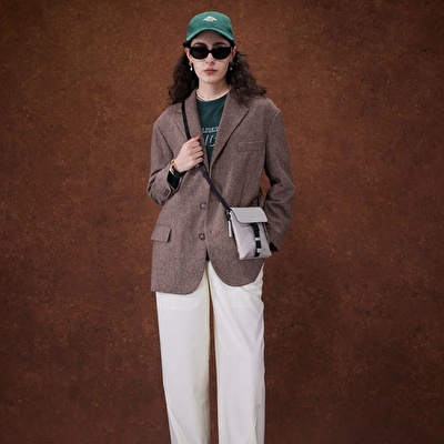 GASTON LUGA Spläsh Mini Crossbody Omuz Çantası - Taupe