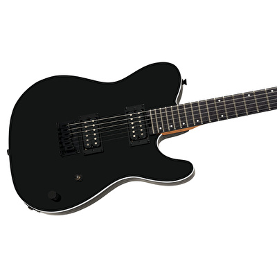 Charvel Standard San Dimas Style 2 SD2 HH HT Amaranth Klavye Gloss Black Elektro Gitar