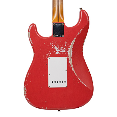 Fender Custom Shop 1957 Stratocaster Heavy Relic Aged Fiesta Red Elektro Gitar