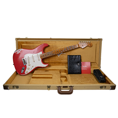 Fender Custom Shop 1957 Stratocaster Heavy Relic Aged Fiesta Red Elektro Gitar