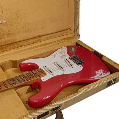 Fender Custom Shop 1957 Stratocaster Heavy Relic Aged Fiesta Red Elektro Gitar
