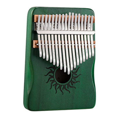 HLURU KHS17-GREEN - Huashu Sun Palm Rest Hollow Yeşil 17 Tuşlu Kalimba