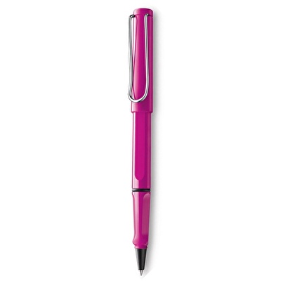 LAMY Safari Roller Kalem Metal Siyah Klips Pembe+LAMY Yumuşak Kapak Defter A5 Pembe