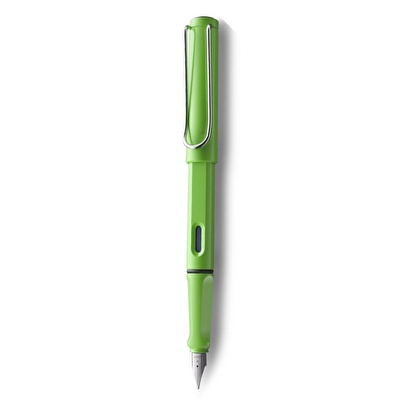LAMY Safari Dolma Kalem Metal Siyah Klips M Uç Yeşil