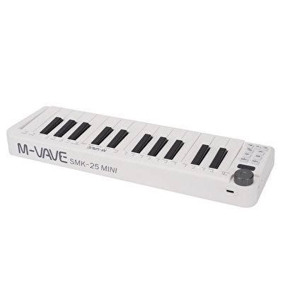 M-VAVE SMK-25 MINI WHITE 25 Tuşlu Kablosuz Şarjlı MIDI Klavye