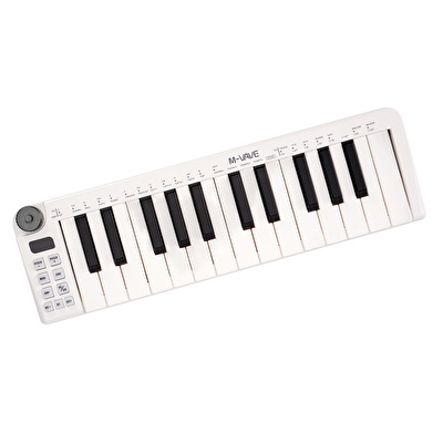M-VAVE SMK-25 MINI WHITE 25 Tuşlu Kablosuz Şarjlı MIDI Klavye
