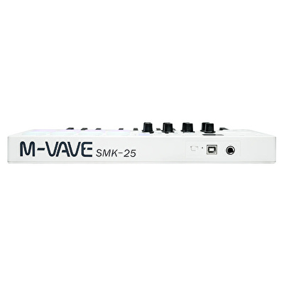 M-VAVE SMK-25 25 Tuşlu Kablosuz Şarjlı MIDI Klavye (Beyaz)