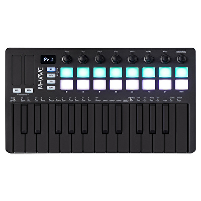 M-VAVE SMK-25 II 25 Tuşlu Kablosuz Şarjlı MIDI Klavye (Siyah)