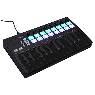 M-VAVE SMK-25 II 25 Tuşlu Kablosuz Şarjlı MIDI Klavye (Siyah)