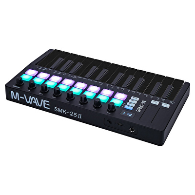 M-VAVE SMK-25 II 25 Tuşlu Kablosuz Şarjlı MIDI Klavye (Siyah)