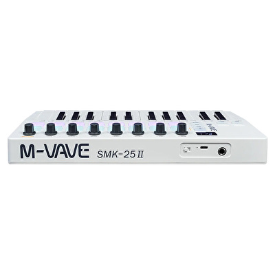 M-VAVE SMK-25 II 25 Tuşlu Kablosuz Şarjlı MIDI Klavye (Beyaz)