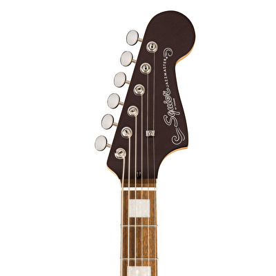 Squier Paranormal Baritone Jazzmaster HH BPG Oxblood Elektro Gitar