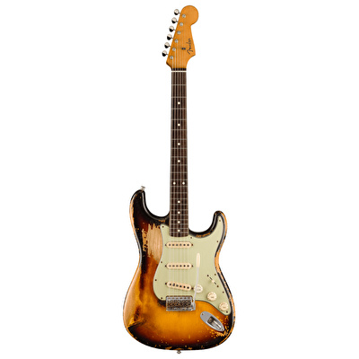 Fender Custom Shop Masterbuilt John Frusciante Stratocaster Super Heavy Relic 3 Renk Sunburst Paul Waller Elektro Gitar
