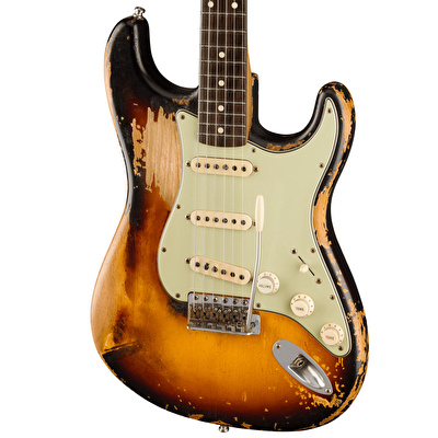 Fender Custom Shop Masterbuilt John Frusciante Stratocaster Super Heavy Relic 3 Renk Sunburst Paul Waller Elektro Gitar