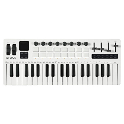 M-VAVE SMK-37 PRO 37 Tuşlu Kablosuz MIDI Klavye (Beyaz)