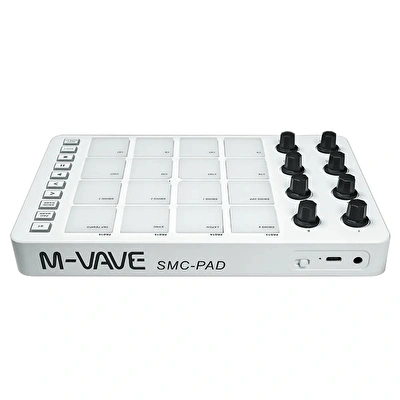 M-VAVE SMC-PAD Kablosuz MIDI Pad Kontrol Cihazı (Beyaz)