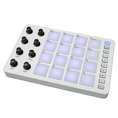 M-VAVE SMC-PAD Kablosuz MIDI Pad Kontrol Cihazı (Beyaz)
