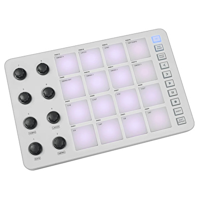 M-VAVE SMC-PAD Kablosuz MIDI Pad Kontrol Cihazı (Beyaz)