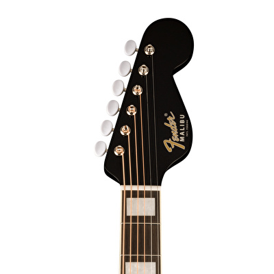 Fender California Vintage Malibu Black Elektro Akustik Gitar (Case Dahil)
