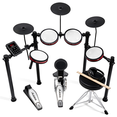 ALESIS Turbo Pro 8 Parça Elektronik Davul Seti - Tabure & Kulaklık Aksesuarları Dahil