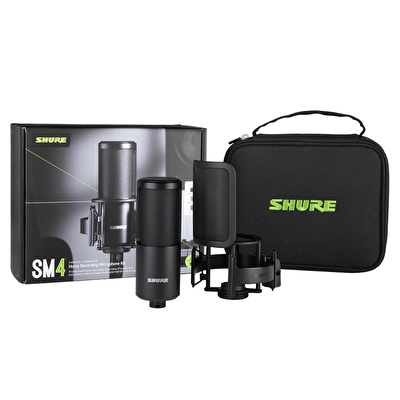 SHURE SM4-K-KIT Çift Diyaframlı Kandansatör Stüdyo Mikrofon Seti