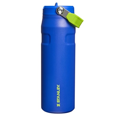 STANLEY The IceFlow™ Bottle Flip Straw Pipetli Termos 2.0 0.47L / 16oz Cobalt Chartreuse
